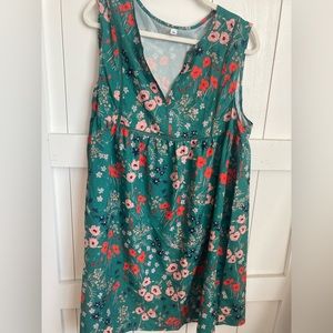 Floral sleeveless dress XXL